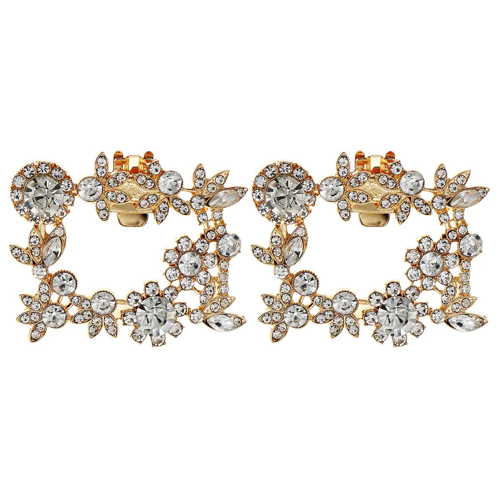 

2 Pcs Elasticity High Heels Buckles Office Charms Zinc Alloy Wedding Shoe Clips Decor Metal