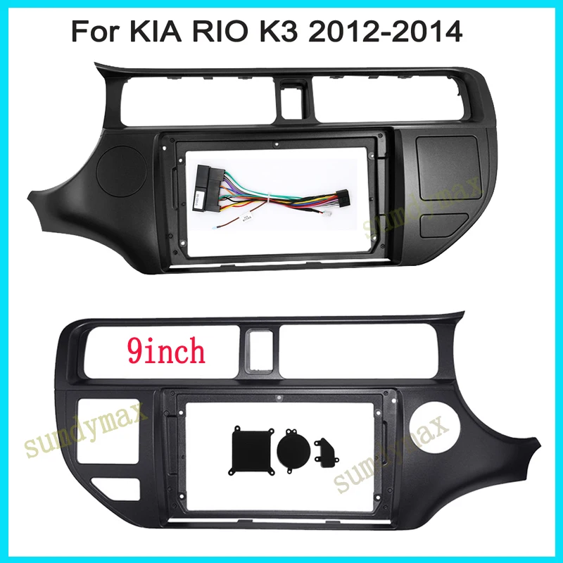 

9-дюймовый 2din автомобильный радиоприемник, рамка-адаптер, CD-панель, накладка на приборную панель для Kia K3 RIO 2011-2016, комплект приборной панели автомобиля