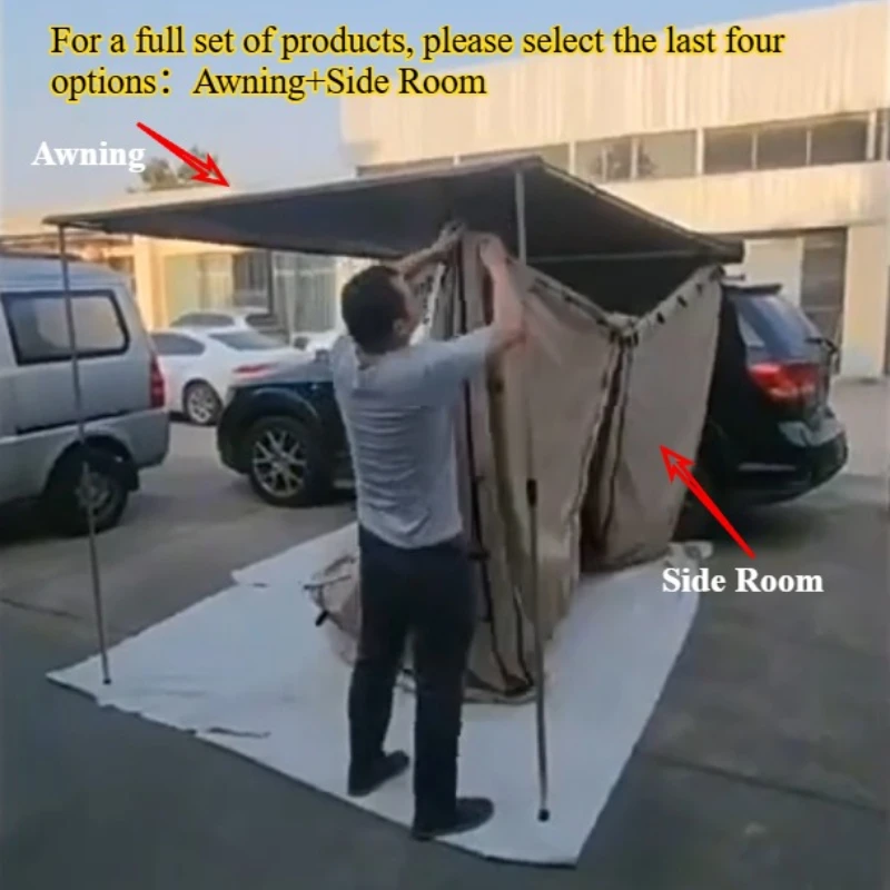 Car Side Tent Wall Outdoor Camper Tent Self-Driving Tour Car Side Cloth House Foxwing 4x4 Awning Annex Room with Awning Tent