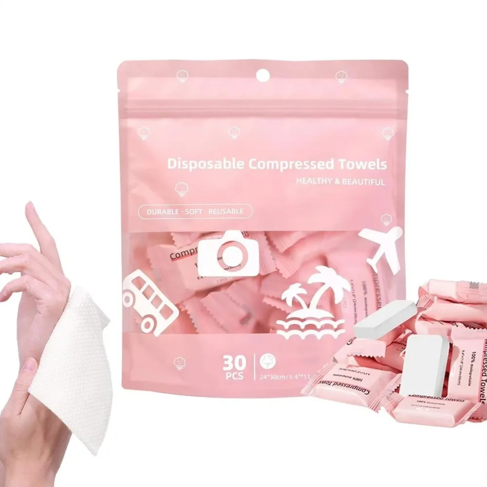 New Portable Disposable Face Towels Soft Fabric Absorbent Portable Towels Quick Expanding Disposable Compressed Towels Travel