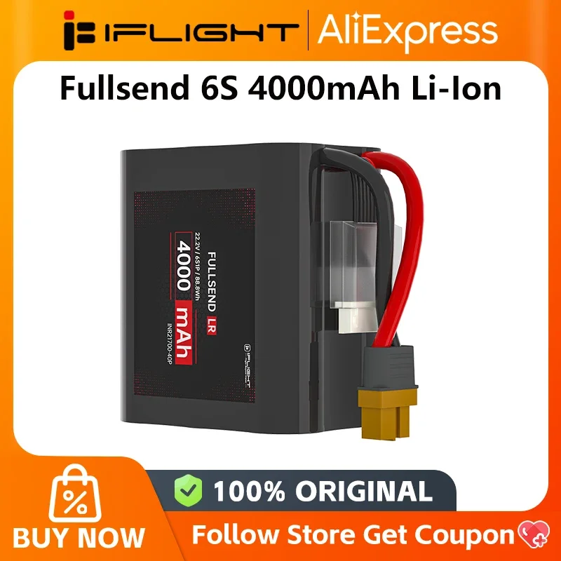 

iflight Fullsend 6S 4000mAh Li-Ion Battery for Chimera7 Pro V2 6S Chimera7 ECO Chimera9 ECO BOB7 O3