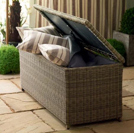 

Home Indoor and Outdoor Garden Space Cushion Trunk Furniture Rattan Storage Box