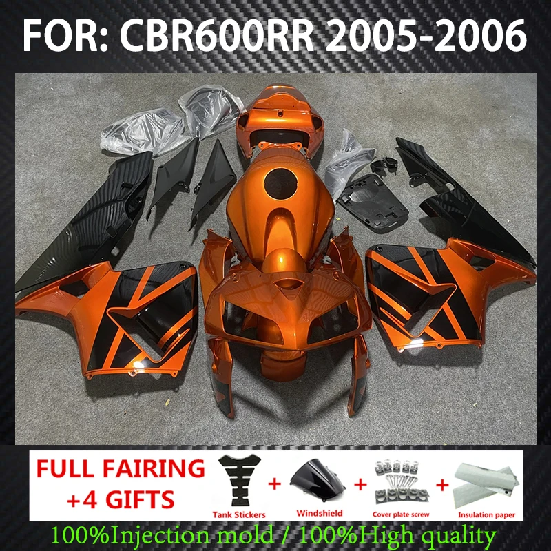 

Motorcycle Fairing Kit For CBR 600 RR 2005 2006 Bodywork CBR600RR 05 06 Injection 600RR F5 Advanced Cover Orange Black