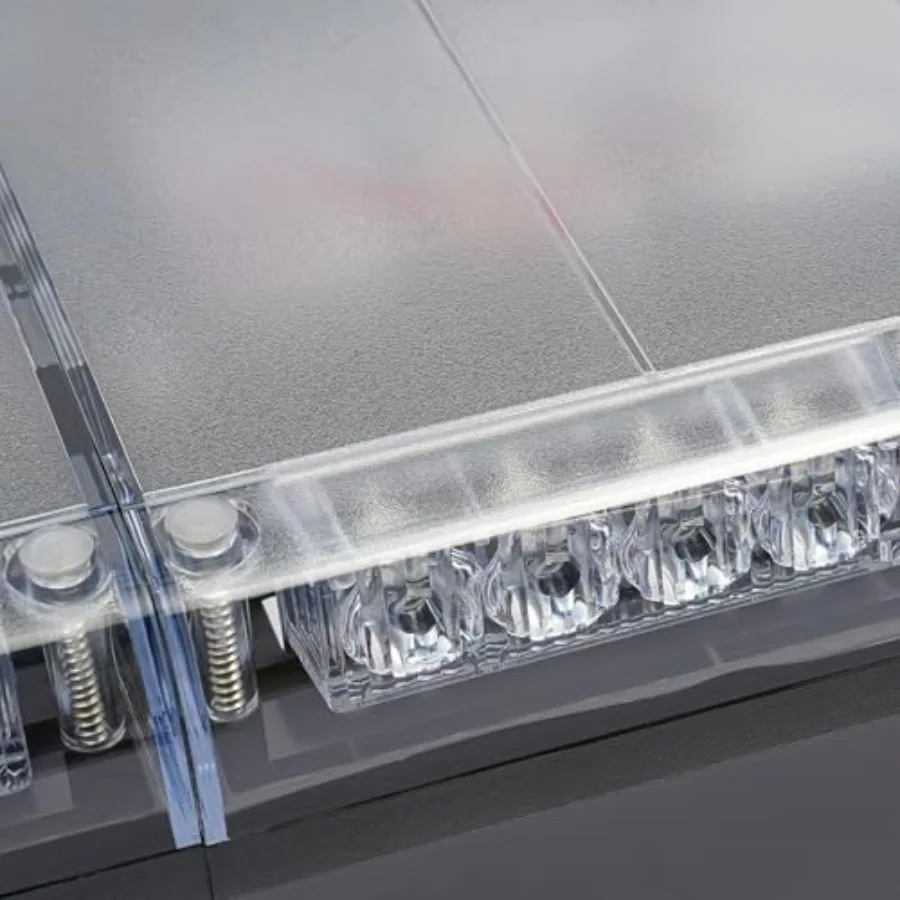 60 Led ضوء الطوارئ بار مع وحدة تحكم 104 المصابيح العنبر واضح مصباح ليد فائق السطوع ضوء بار ستروب الأمن الحذر الضوء العلوي #4