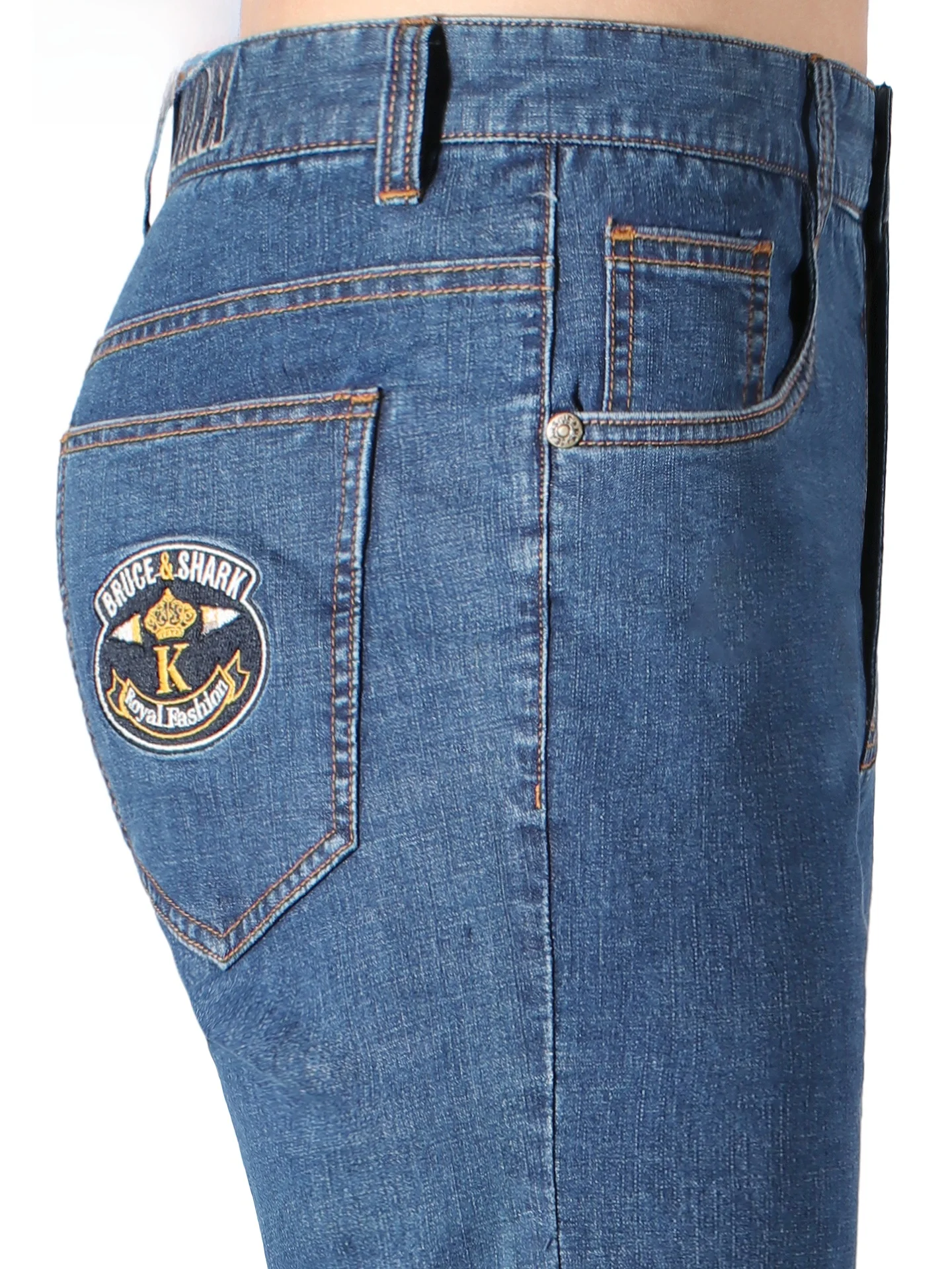 

Summer 2025 Men's Loose Straight Leg Jeans Bruce ark Brand Large Size Thin Long Pants Faionable Casual Cotton Polyester B...