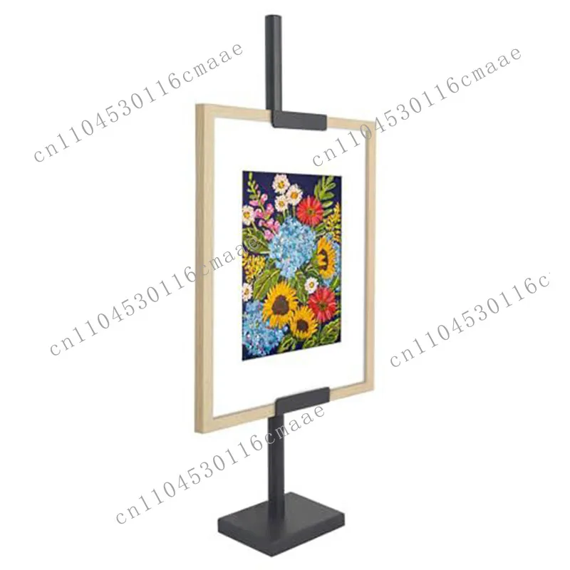 Desktop frame holder, adjustable frame up to 28 inches high, black frame holder for display