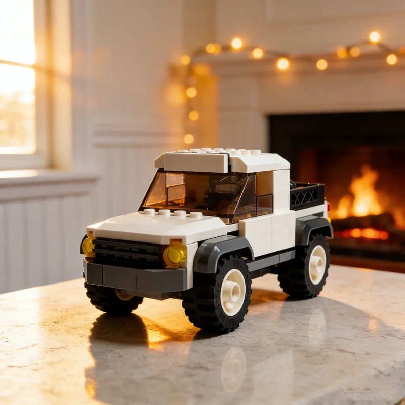 

123pcs MOC Pickup Truck Model Building Blocks Architecture Assemble DIY Toy Creative Christmas Gifts Brick Idea Education