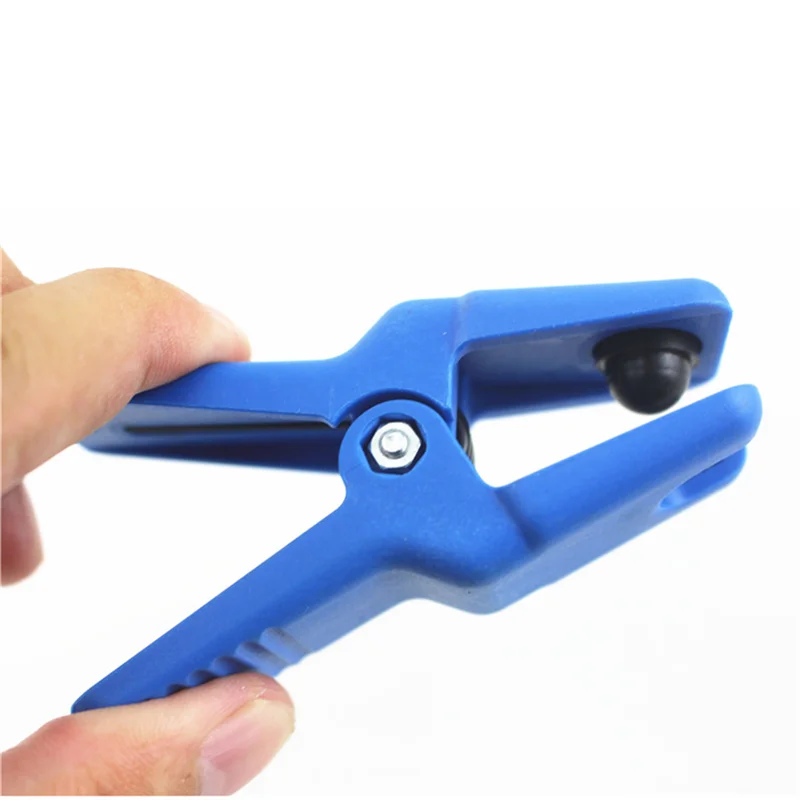 

A96I-8Piece Steel -Line Stopper Kit Universal Blue Car Brake Oil Brake Clamp Fit -Fuel Rails/Lines Steel Brake -Fuel And A/C Lin