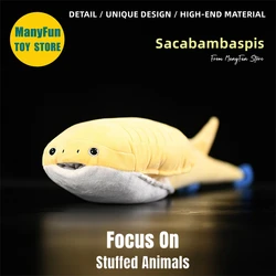 Sacabambaspis Plush Toy High Fidelity Armored Fish Plushie Ordovician Fish Peluche Lifelike Jawless fish Stuffed Animals Toys
