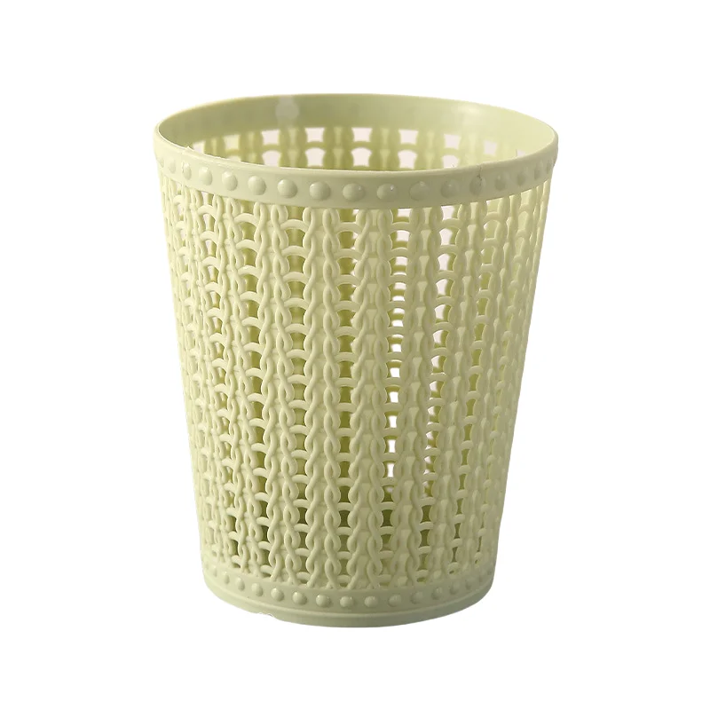 Plastic tabletop trash can household living room coffee table paper basket Creative liddless hollow mini garbage can debris stor