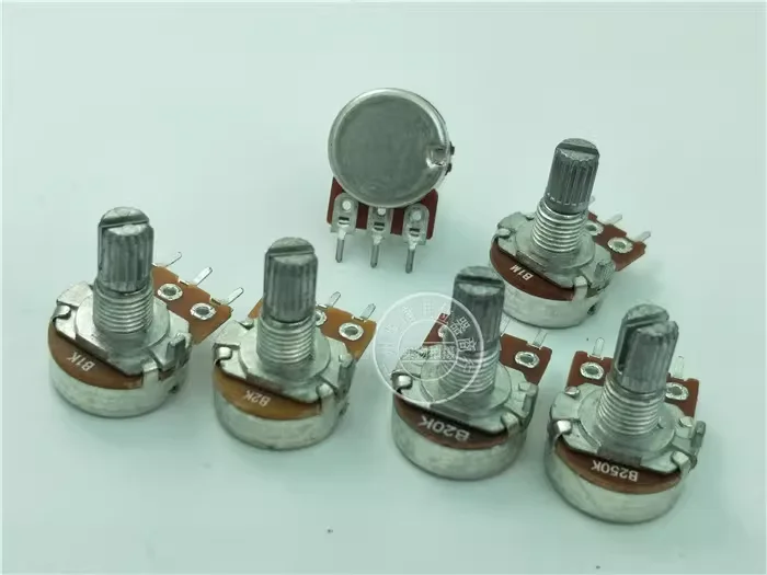 Imported Diaphragm Single Potentiometer B1K, 2K, 5K, 10K, 20K, 50K, 100K, 250K, 500K, 1M Handle, 15MM Flower