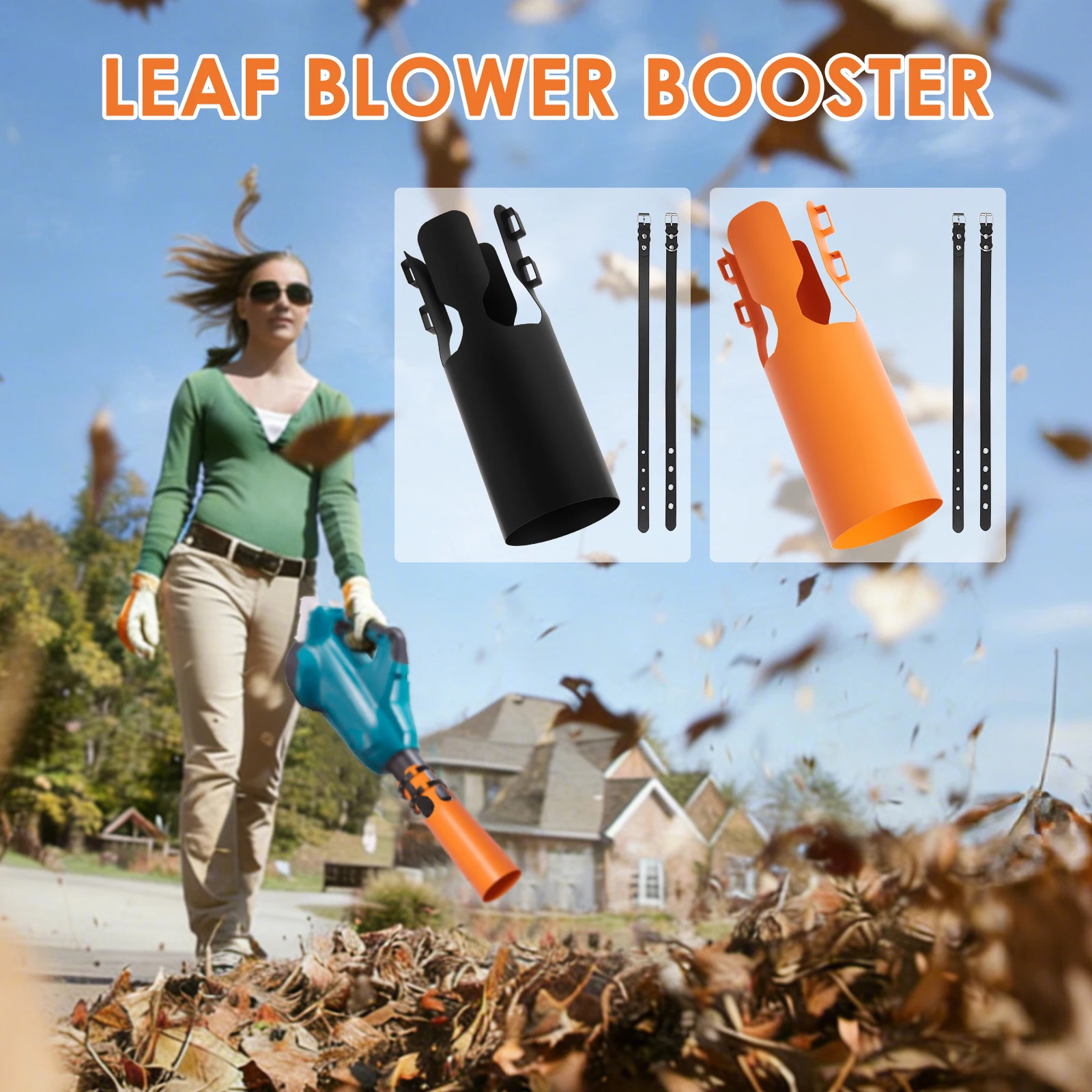 

Leaf Blower Attachment Doubles Airflow Booster Replacement Leaf Blower Air Booster for Snow Debris All Weather Backyard Garden