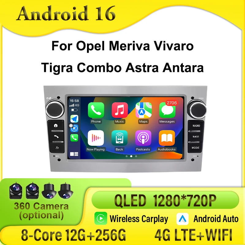 7 inch Android 16 For Opel Meriva Vivaro Tigra Combo Astra Antara GPS Navigation Car Radio Video Multimedia Player Bluetooth DSP