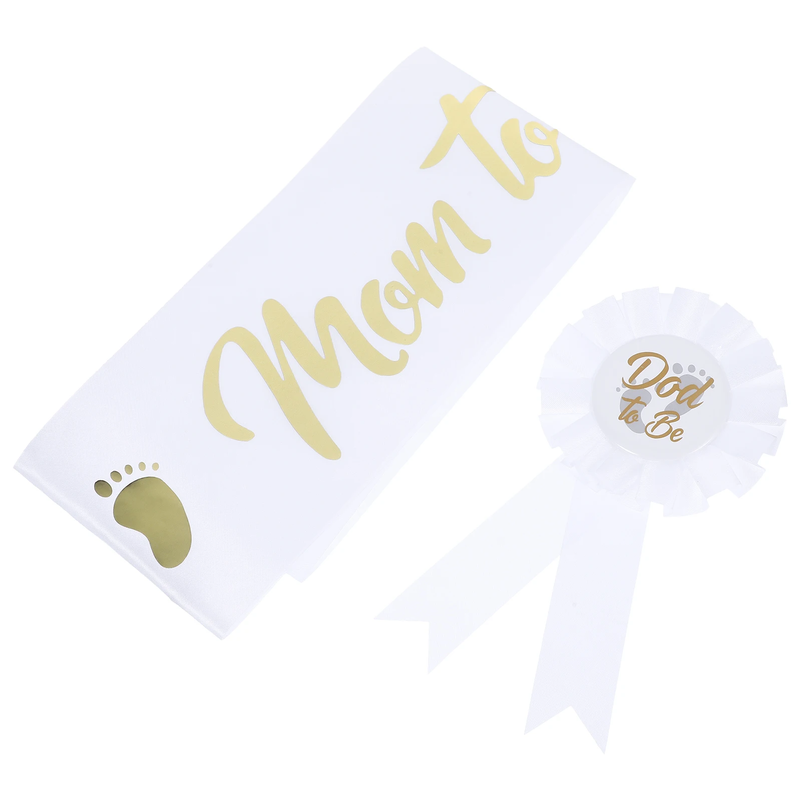 

1 set Mom Dad to Baby Shower Badge Pin For Dad To Be Sash Badge Baby Shower Decorations Gifts Newborn Photo Accessories