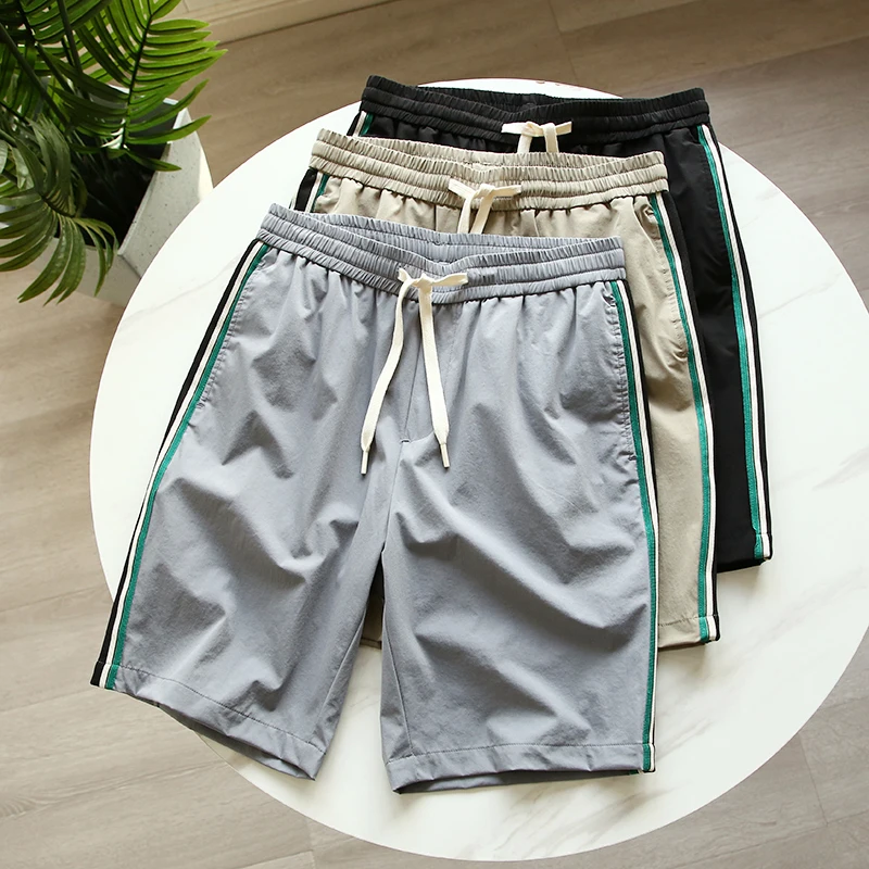 

Мужские шорты Tech Cool Sensation: модные, тонкие, из дышащей ткани, с цветными вставками, с поясом, для летнего отдыха