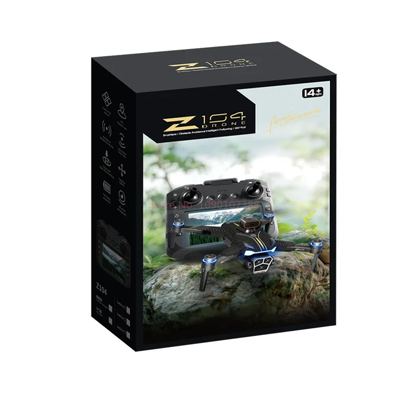 Z104 자동 복귀 드론 4축 GPS 4.5인치 대형 화면 8K HD 항공 촬영 원격 제어 RC 쿼드콥터 장난감