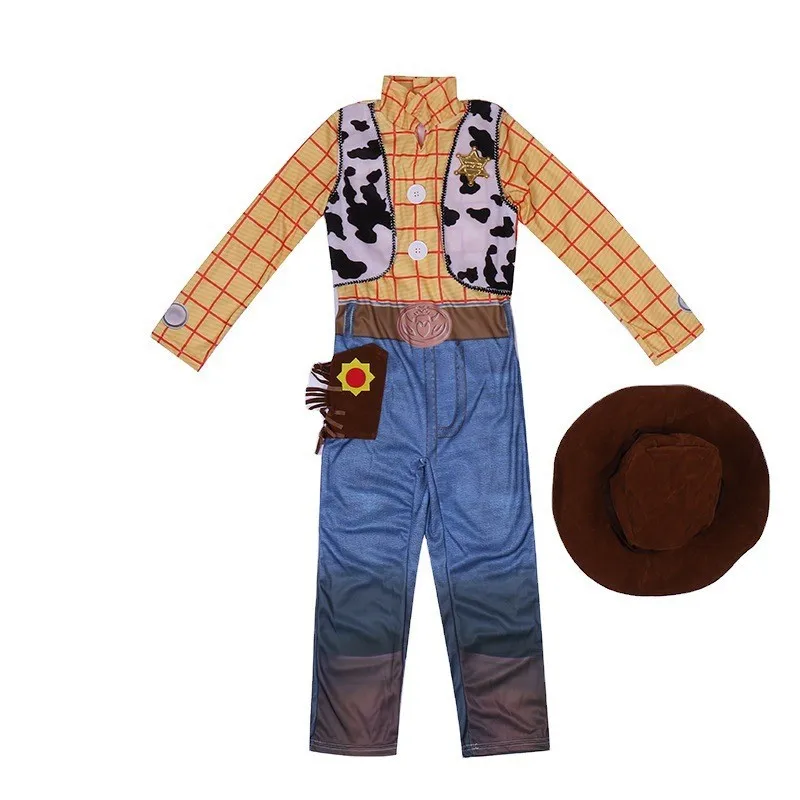 Cowboy Woody Costume Boys Girl Cartoon Movie Toy Story Doll Cosplay Clothes Set Carnival Party Parade Halloween Fancy Outfits view 4