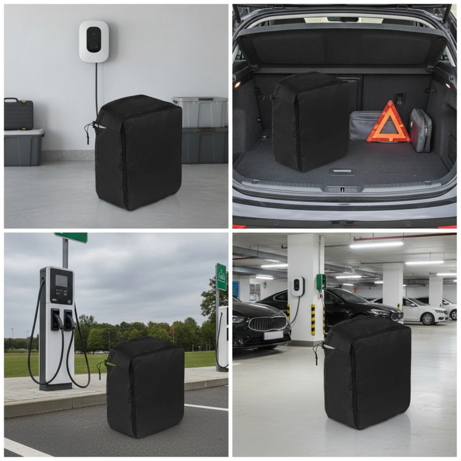 EV Charger Cover with Zipper Waterproof EV Charger Cover Resistant Long-Lasting for Garage