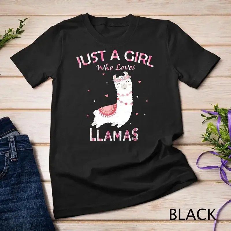 Just A Girl Who Loves Llamas T Shirt Gift For Llama Gift Tee Unisex T shirt