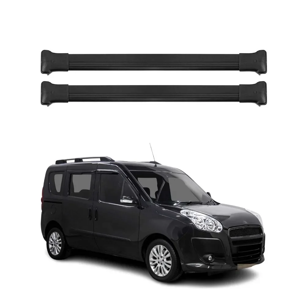 For RAM ProMaster City 2015-2022 Roof Rack Cross Bars Black 2Pcs Luggage Carrier