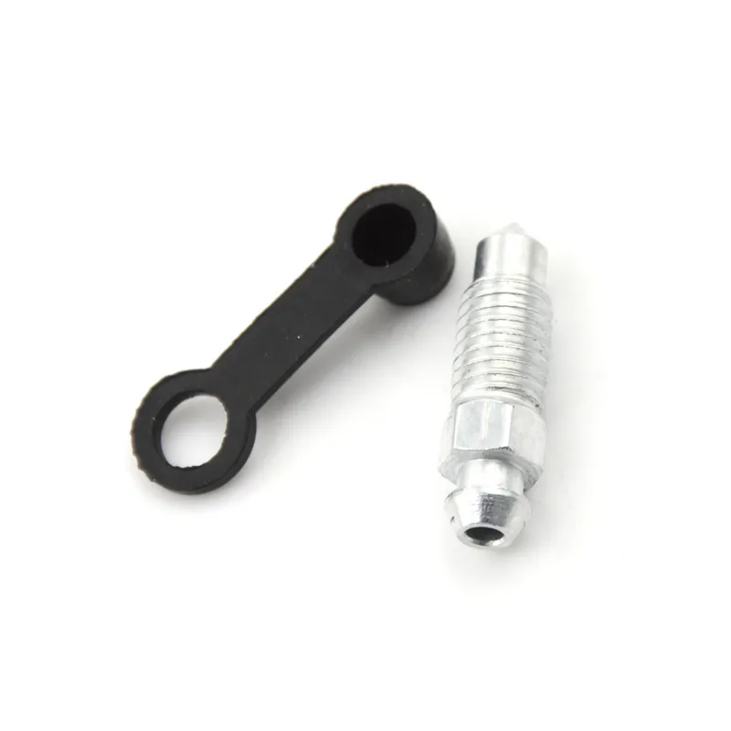 M8 x1.25mm 오토바이 자전거 브레이크 제동 캘리퍼스 블리드 나사 젖꼭지(캡 포함)