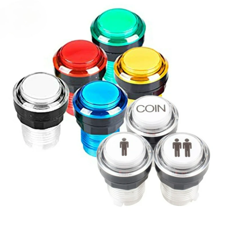 USB Arcade Joystick PCB Kit with Illuminated Round Buttons for DIY Gaming Coin Operated Games