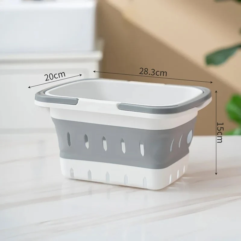 

Foldable Wash Basket Compact Laundry Basket Portable Folding Plastic Bath Caddy With Handle Capacity Travel Bathroom Accessorie