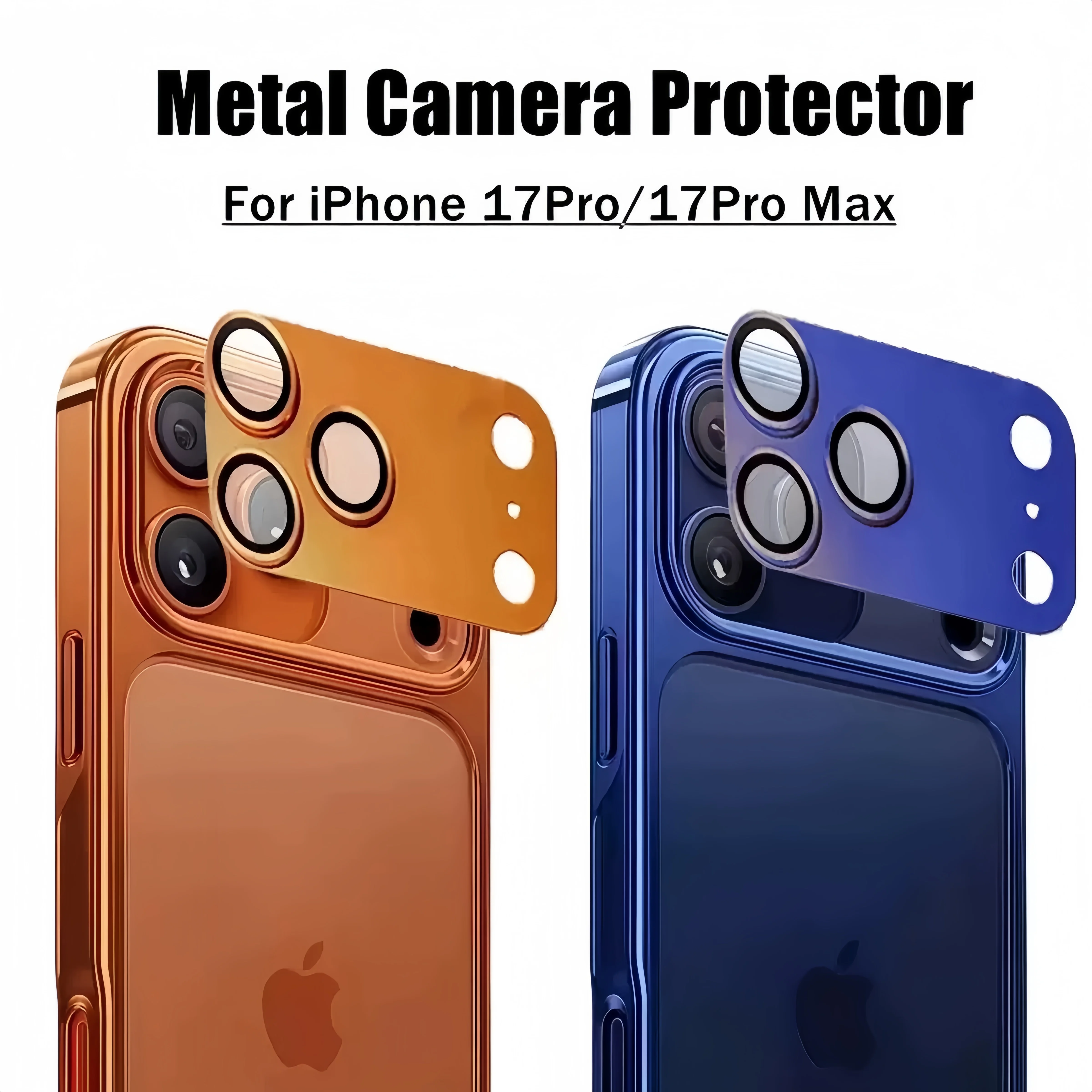 Für iPhone 17 Pro Max Kameraobjektivschutz [starke Adsorption] [Fallfreundlich] Rückfahrkamera-Bildschirmabdeckung aus gehärtetem Metallglas