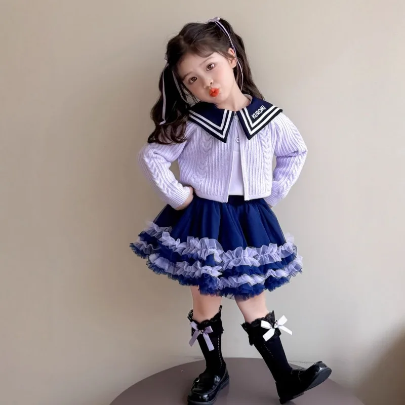 

Kawaii Kuromi Sanrio Student Cute Cartoon Skirt Children Warm Sweater Hoodie Jacket Sweater Skirt Birthday Gift for Kids