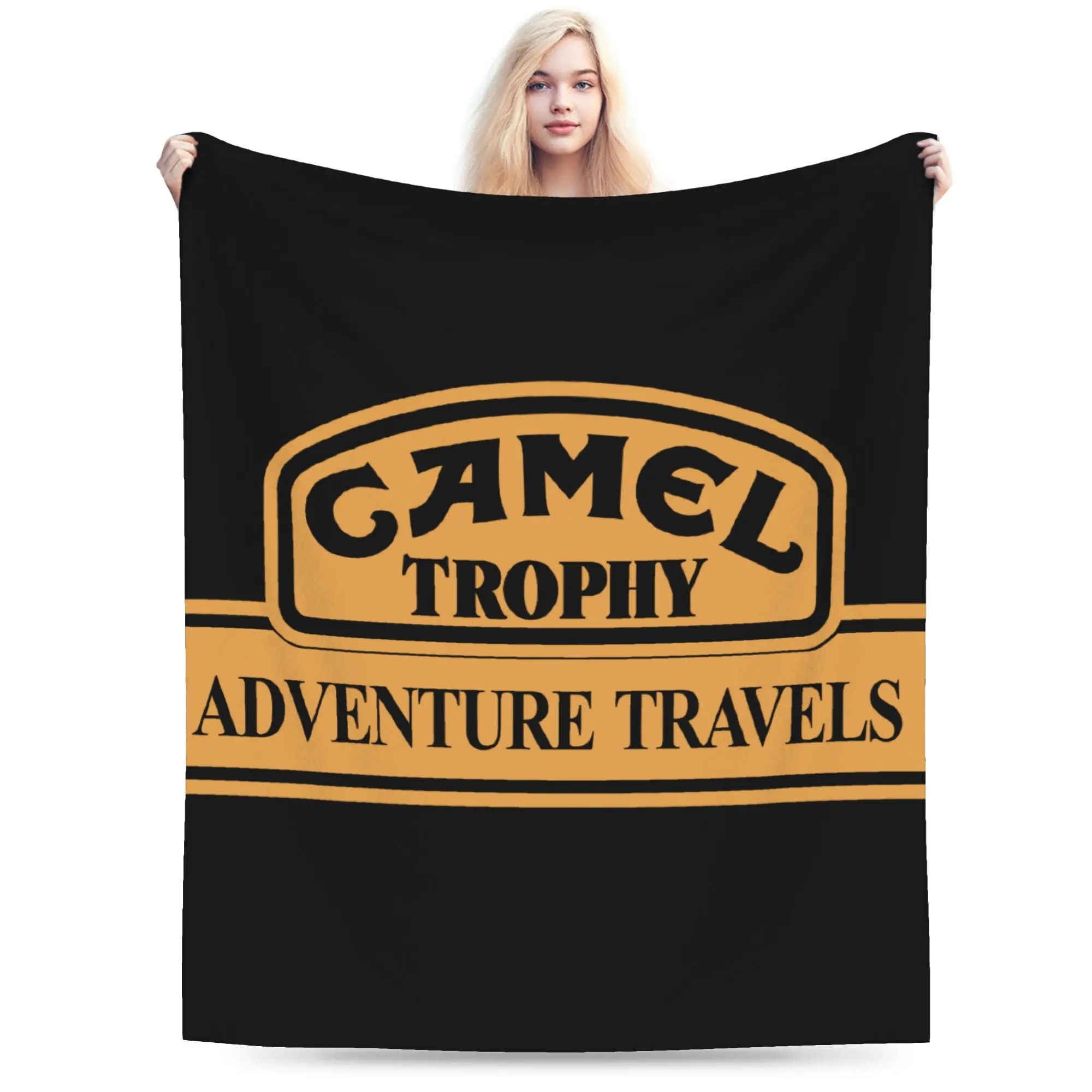 Custom Camel Trophy Adventure Travels Blankets Warm Flannel  Throw Blanket for Home Bedroom Sofa