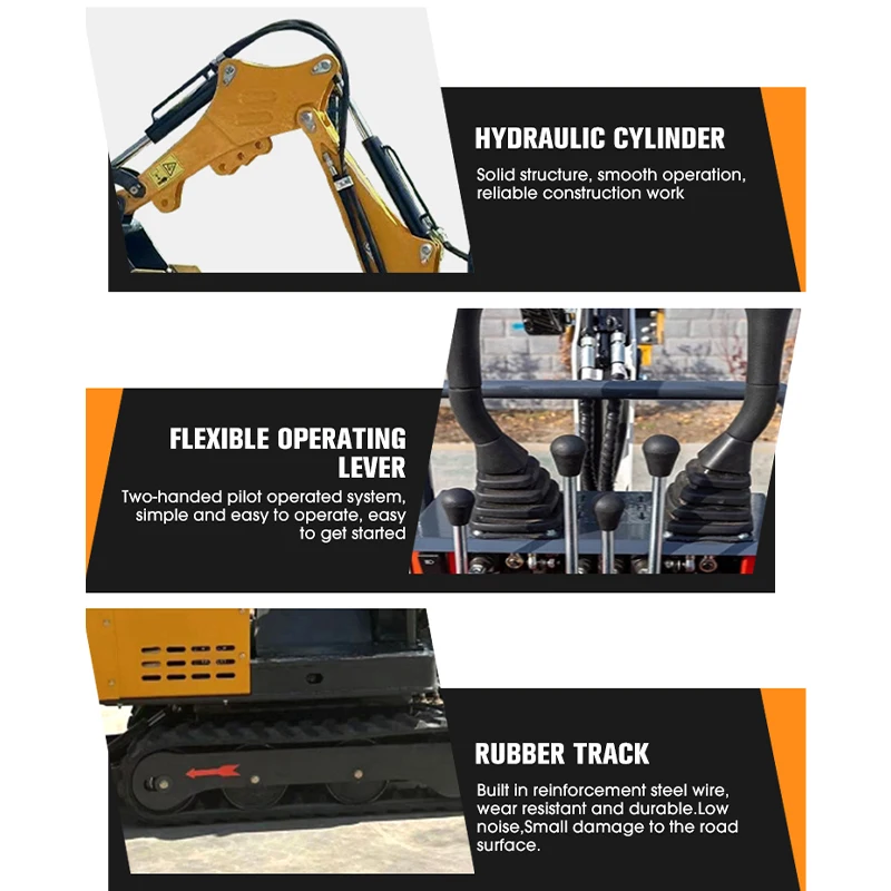 China High Performance Top Quality Hydraulic Mini Crawler Excavator 0.8ton