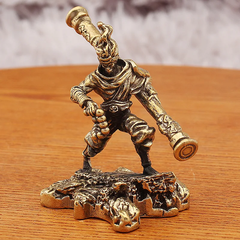 Black Myth Wukong Figurine Riding The Wind And Waves Desktop Decoration Cloud Monkey King Bronze Metal Game Peripheral