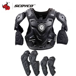 SCOYCO CE Motorcycle Body Armor Motocross Chest Back Protector Vest Motorcycle Jacket Racing Protective Body Guard MX Armor