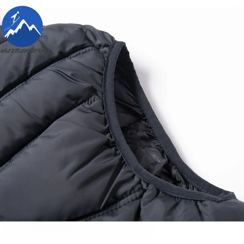 Maxbarley New Winter Padding Vest Man High Quality Lightweight Stand Collar Men Cotton Padded Vests Trendy Sleeveless Parka Coat