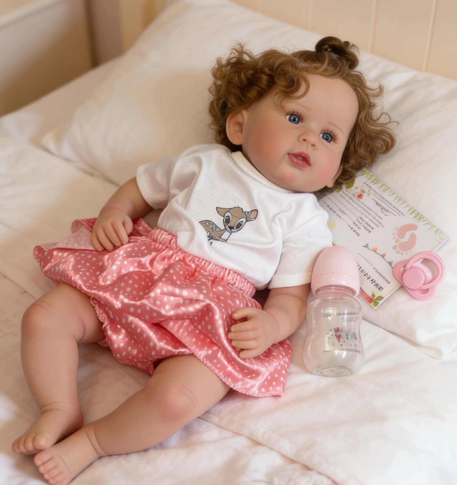 

Saskia 22 Inch Lovely George Reborn Baby Dolls Handmade Painted Realistic Soft Vinyl With Cloth Body Newborn Baby Doll Toy