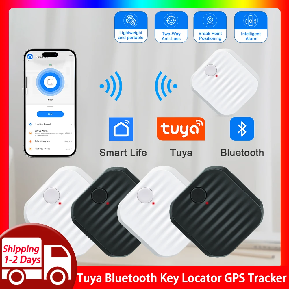 Tuya Bluetooth Smart Key Locator Mini GPS Tracker Wireless Positioning Wallet Two Way Search Anti-Lost Finder Alarm