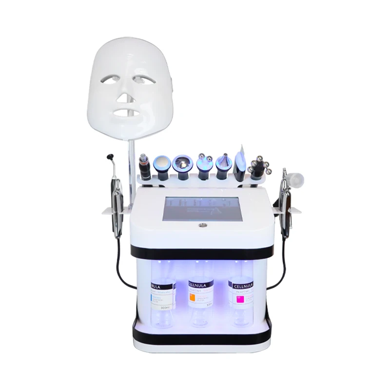 

11 in 1 Hydra Oxygen Facial Spa Equipment Multifunctional Black Oxygen Bubble Hydro Microdermabrasion Beauty Machine