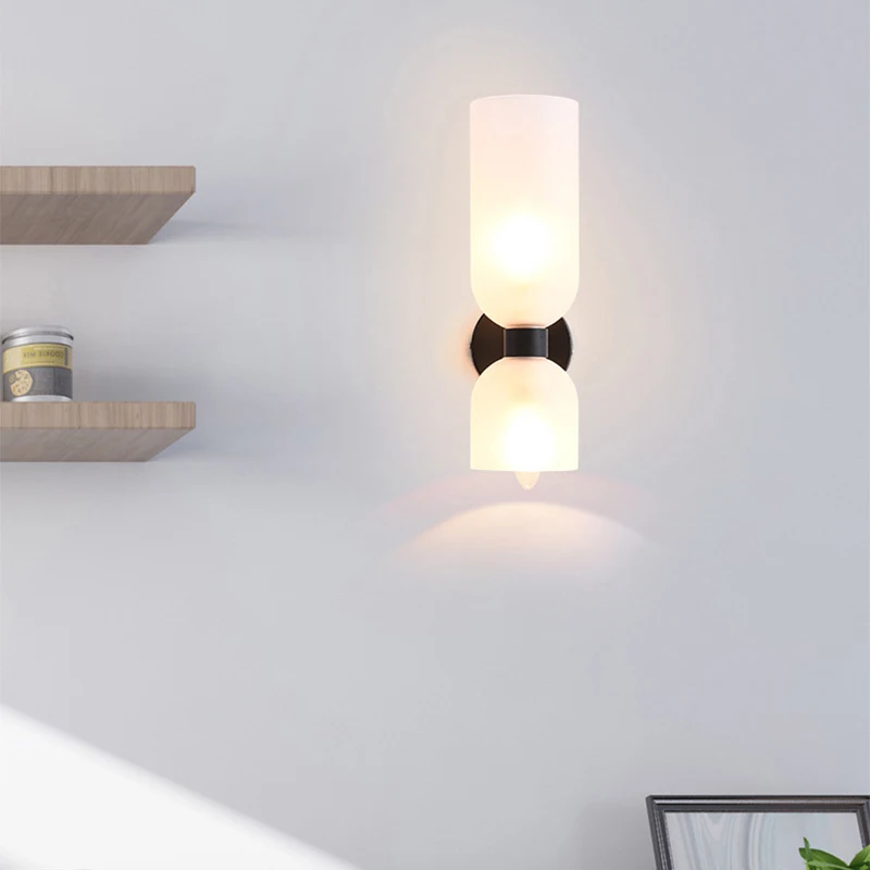 Nordic E14 LED wall lamp glass lampshade sconces lights indoor lighting home decor living room bedside bedroom kitchen decorate