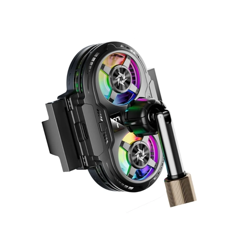 P5EA Phone Cooling Fan with Temperature Display Screen and Back Clamp Phone Coolers