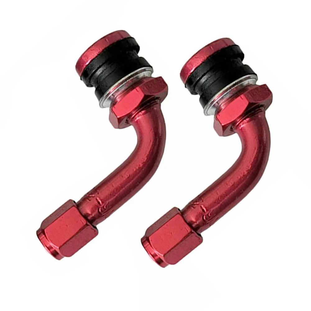 2pcs Motorcycle Gas Nozzle Electric Bicycle Special Tubeless Tire Valve PVR40 PVR70 Angled Valve E-scooter Accessories