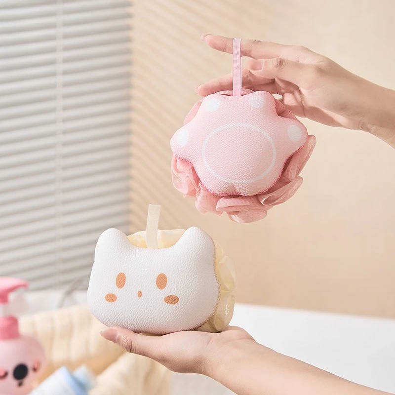 

Bath Balls Super Soft Shower Balls Super Skin Friendly New Cute Bath Back Rubbing Artifacts Bath Flower Balls