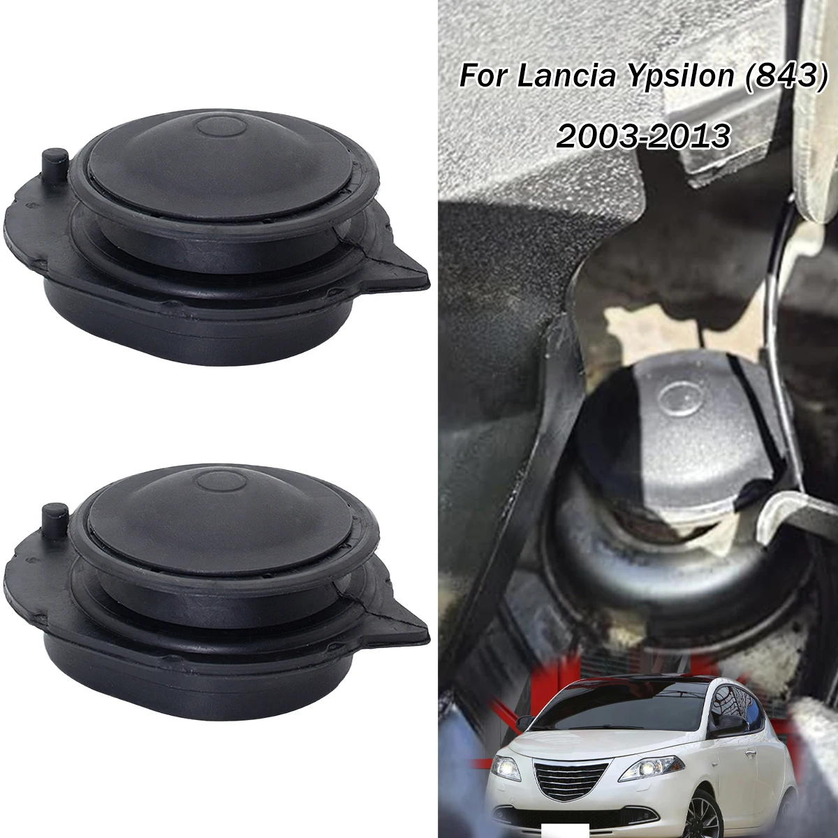 2 Sets Car Shock Absorber Front Strut Mounting Kits For Lancia Ypsilon (843) 2003 - 2013 46746544 Waterproof Replacement Parts