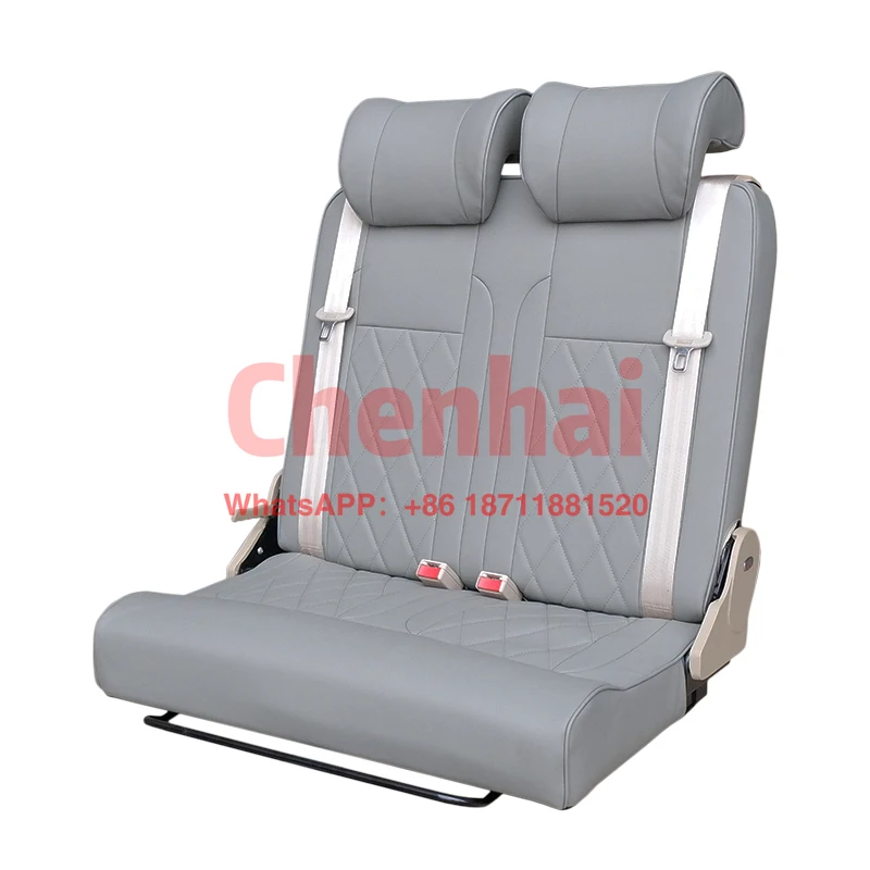 Customize Custom Made Comfortable Leather Camper Van Seat By Manufacturer Reclined Adjustable RV Two-Way Bed Seat Upgraded Desig