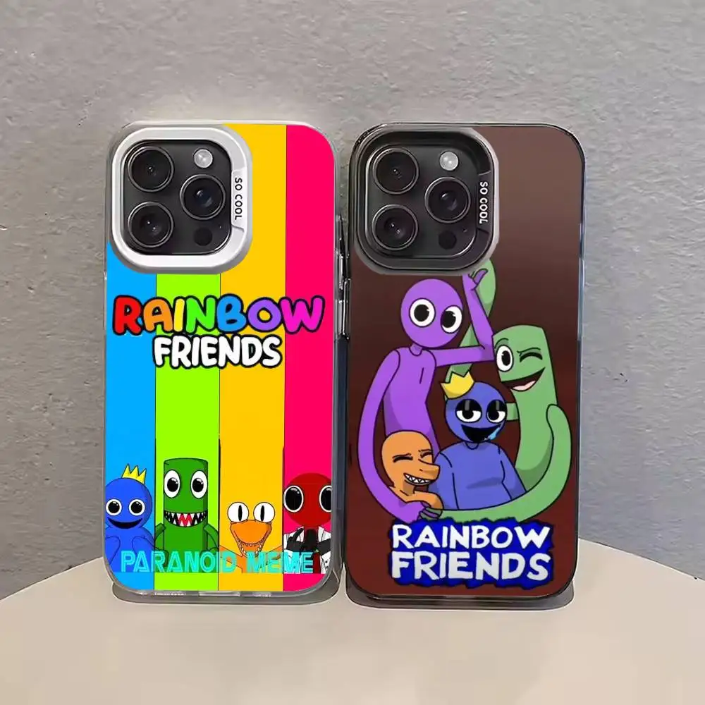 Game R-RainbowS F-Friends Phone Case For iPhone 17 16 15 14 13 12 11 Pro Max Plus Silver Matte Black Cover