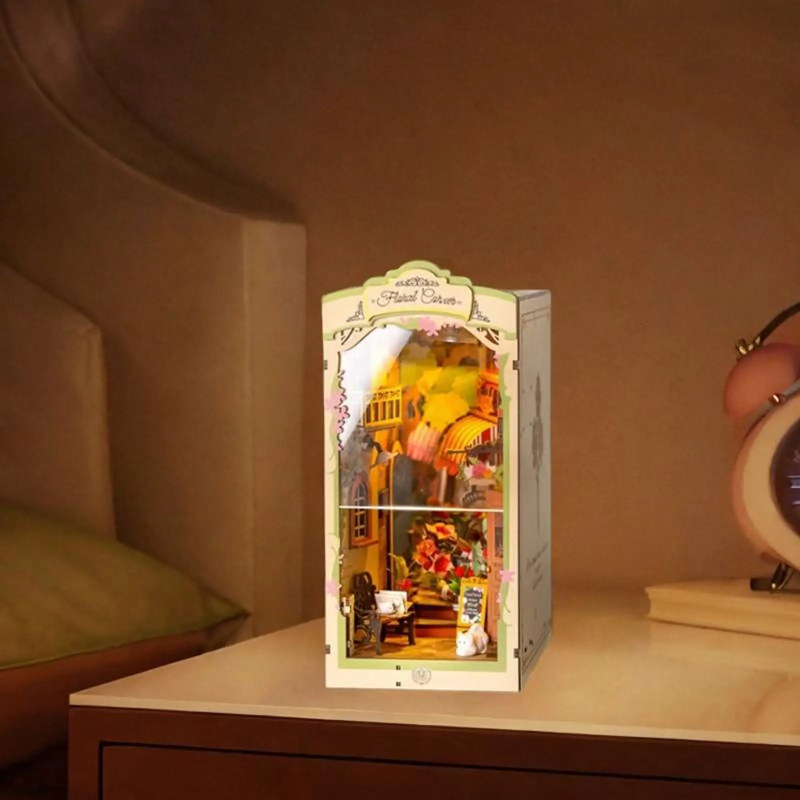 ثلاثية الأبعاد لغز الإبداع DIY نموذج صغير اليدوية منزل نموذج غرفة ديكور دمية الخشب Bookend DIY كيت للمراهقين الفتيات الفتيان هدية