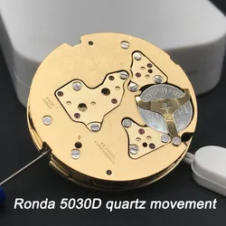 Original 5030D/5030.D Gold 13 Jewels Ronda SW Quartz Movement Replacement Watch Parts Replacement Mechanism