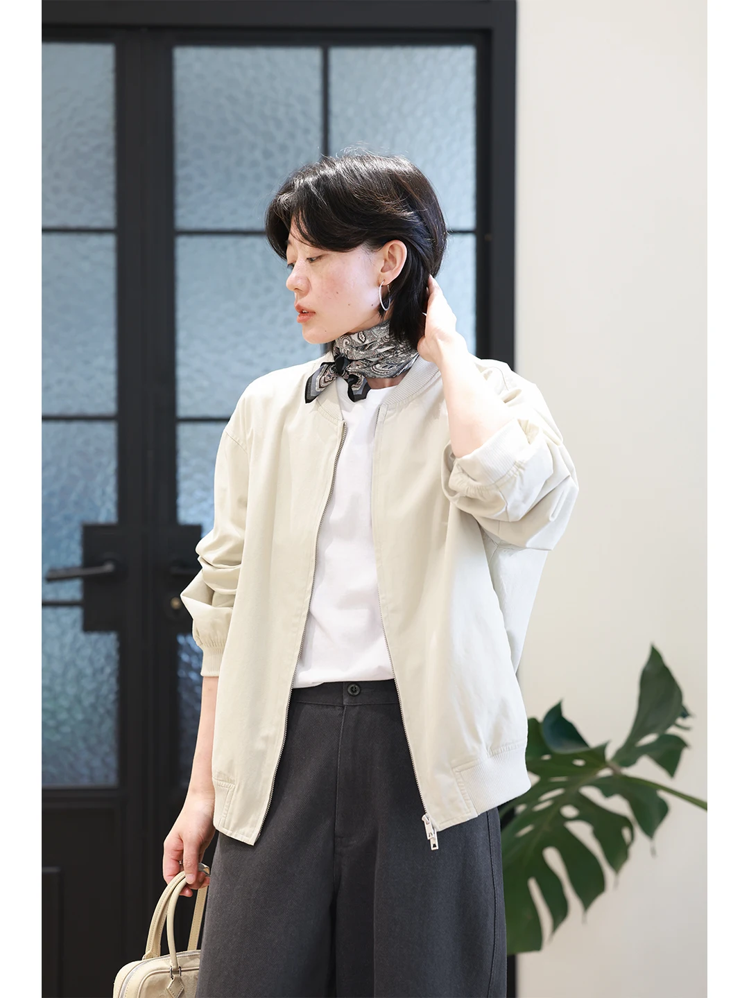 

Soft Comfortable Pure Cotton Zipper Jaet Women's Simple round Ne Baseball Sle Top Loose Fit Long Sve Color