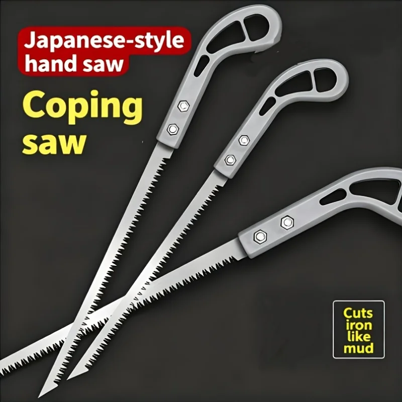 3pcs Japanese-style Coping Saw, Hand Saw for Garden and Horticultural Branch Cutting, Tree Felling Tool, Human Mechanics