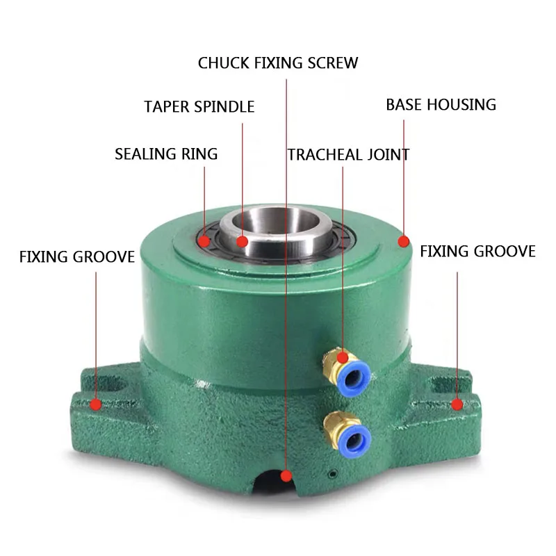 15/20/25/32 type horizontal pneumatic chuck seat instrument lathe chuck vertical clamp clamp