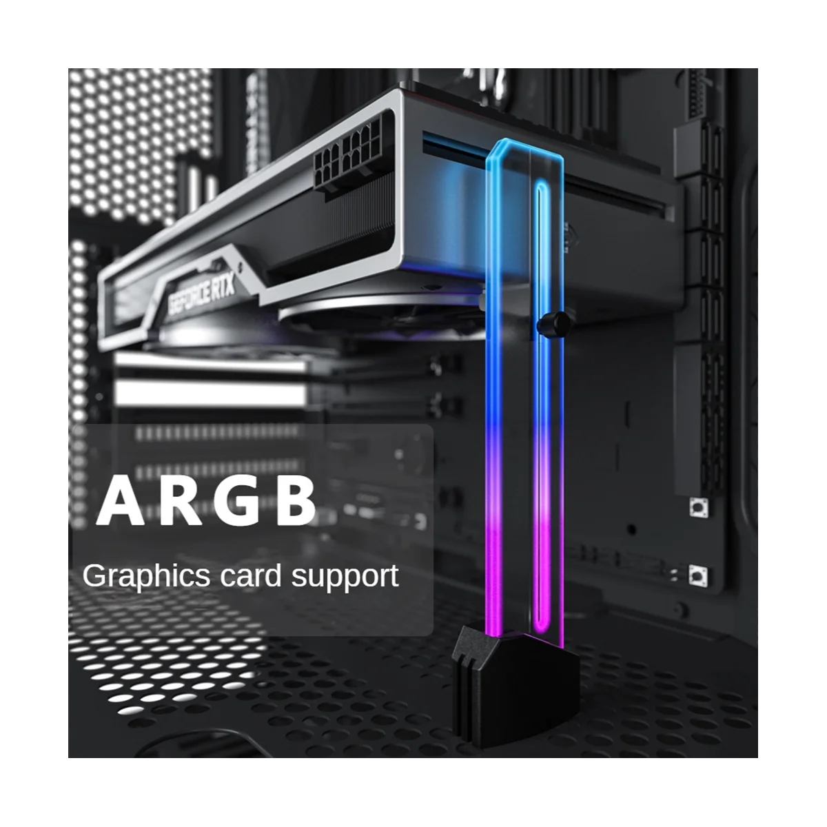 Graphics Card Bracket 5V 3PIN ARGB Graphics Card GPU Support Video Card Sag Holder/Holster Bracket Vertical GPU Mount